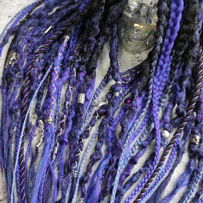 Black and Purple Ombre Synthetic Dreadlocks