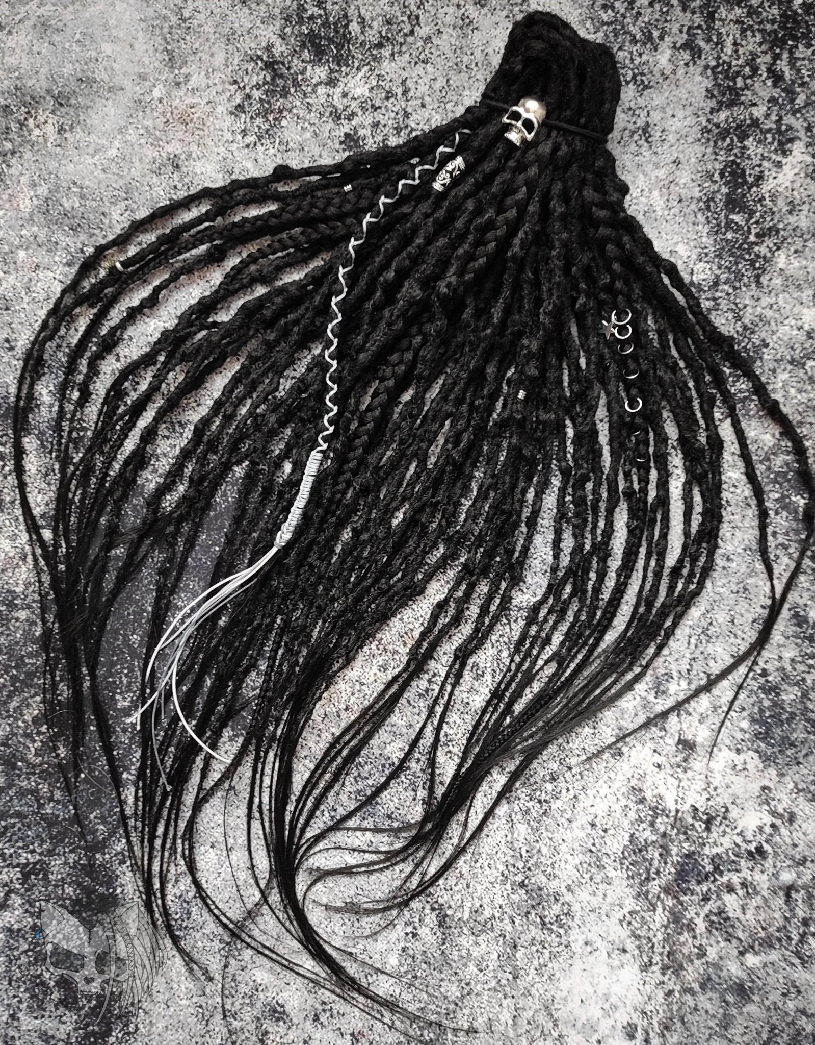 Black Goth Dreads Double or Single Ended