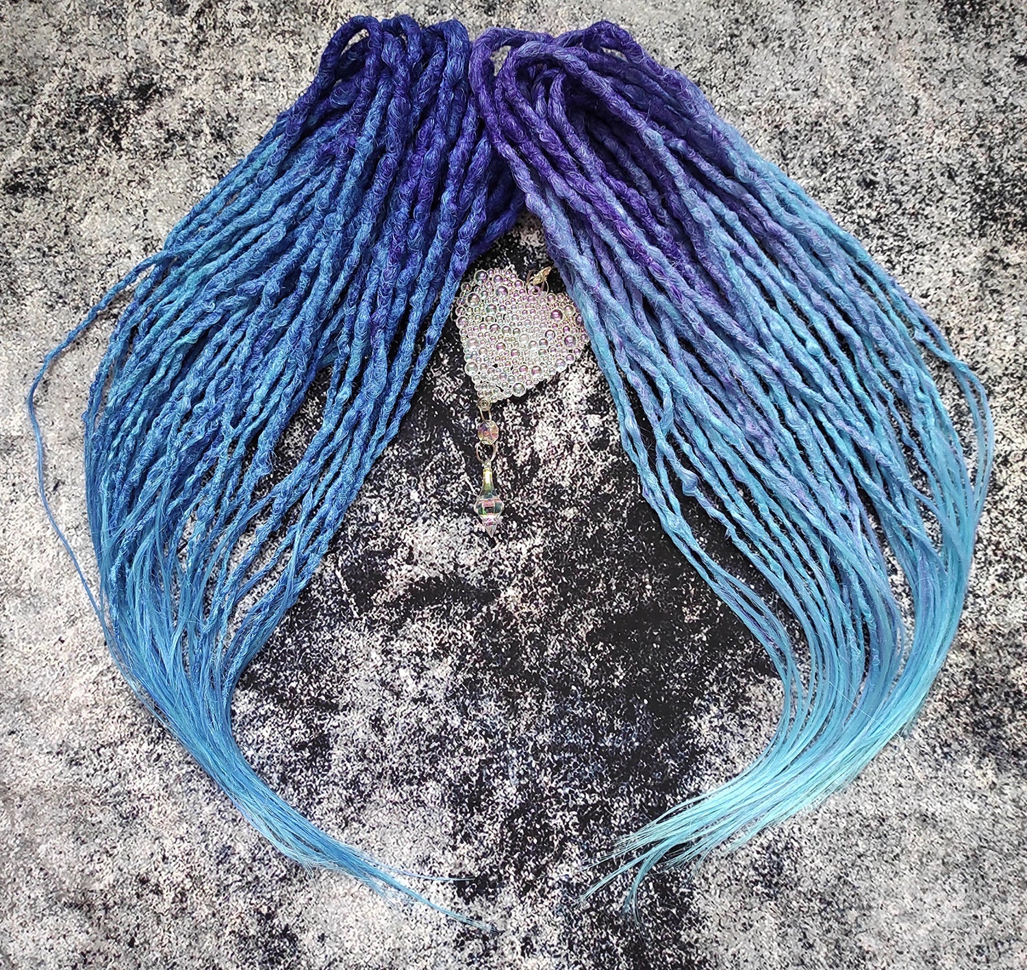 Purple and Blue Ombre Synthetic Dreads